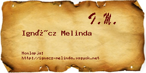 Ignácz Melinda névjegykártya